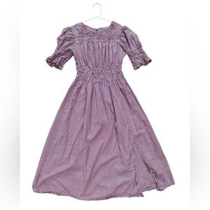 Gingham purple summer dress size 10